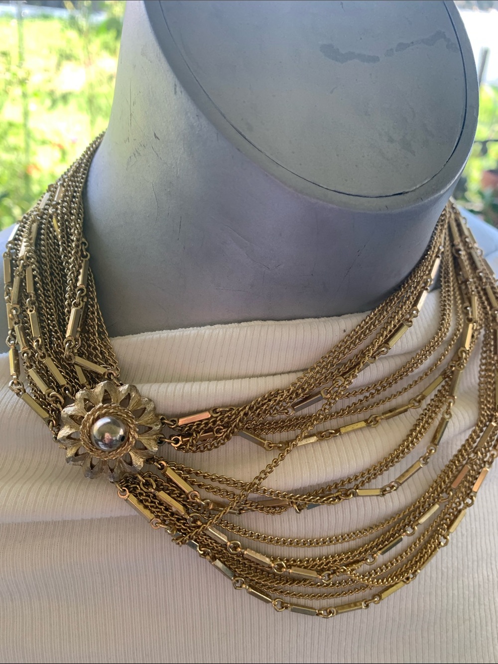 Multi-Strand Gold Layered Necklace